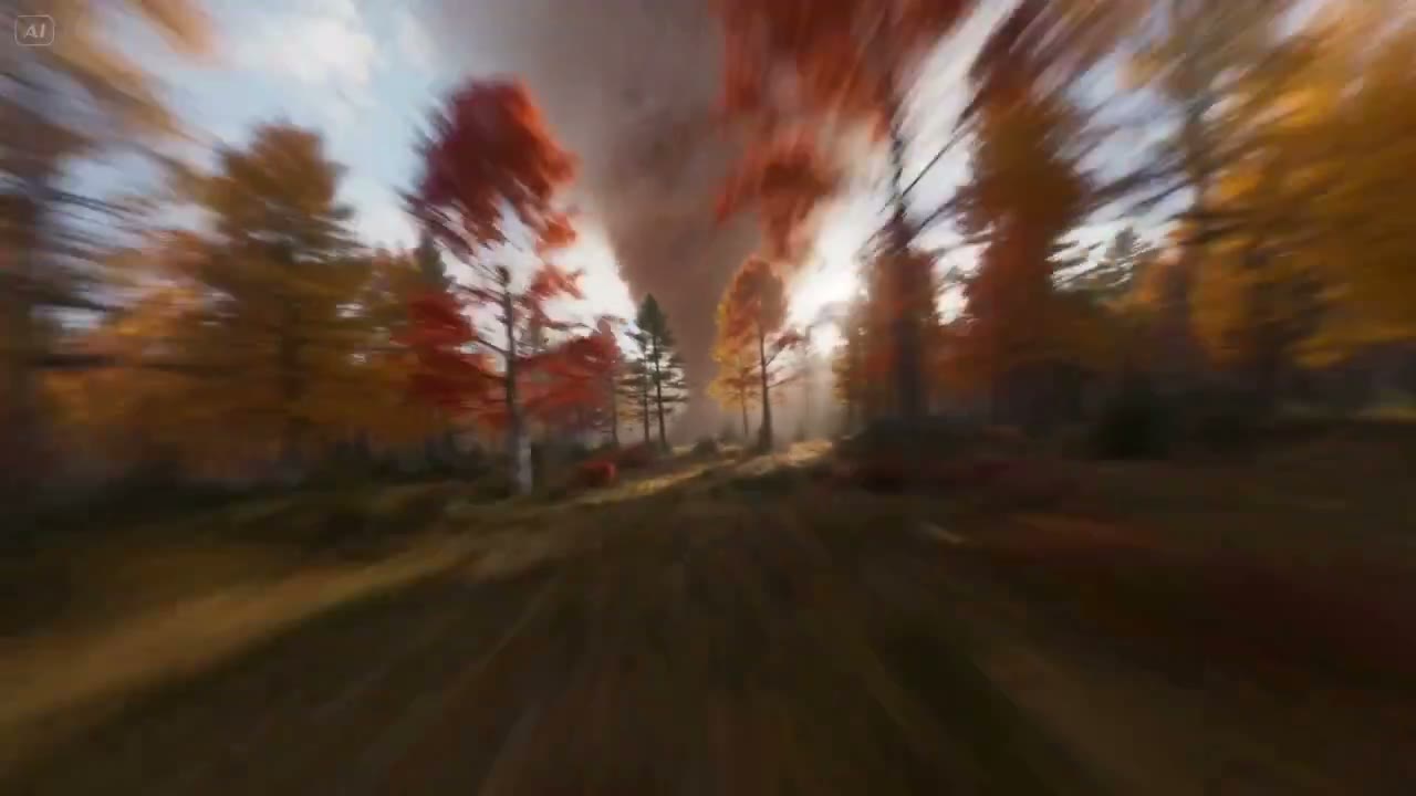 Autumn Leaves Vortex Text VFX