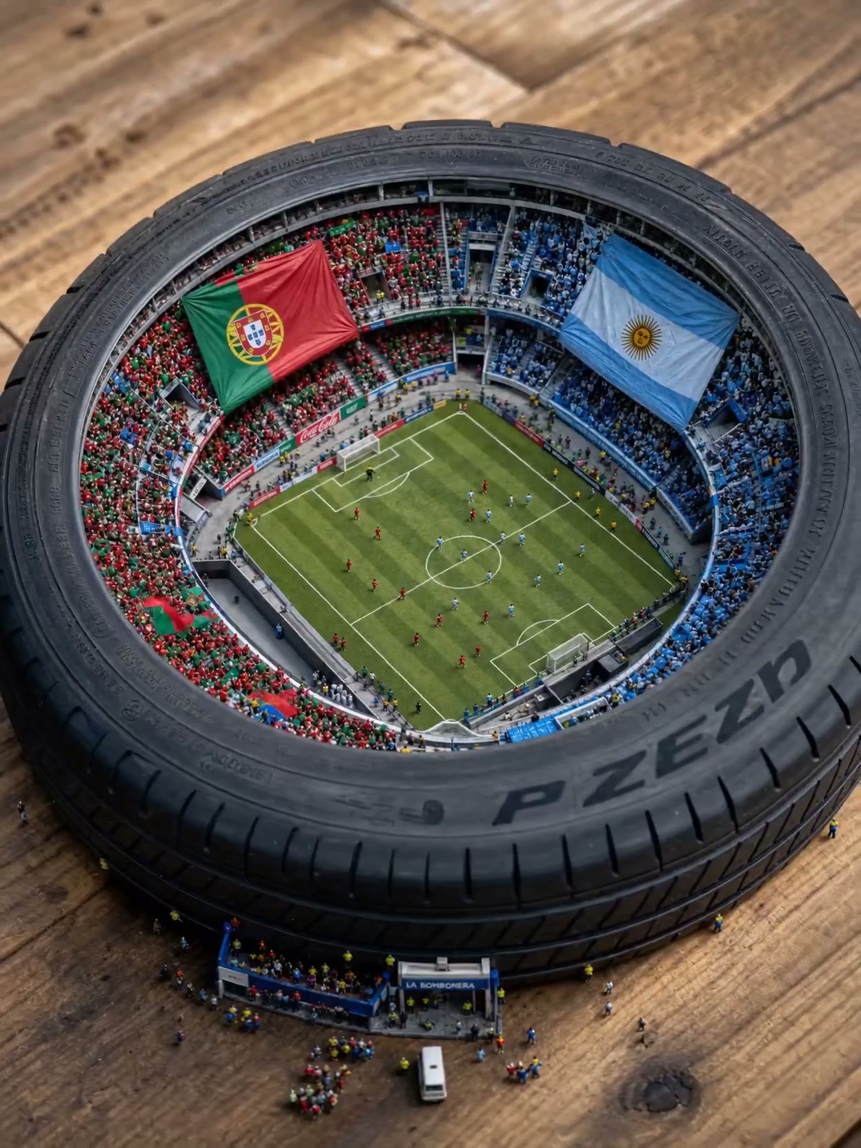 Miniature World Cup Tire Stadium