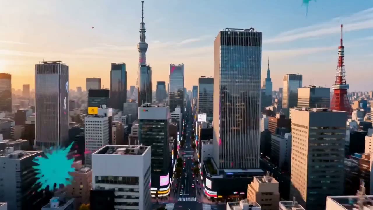Tokyo Urban Ink Splash Montage